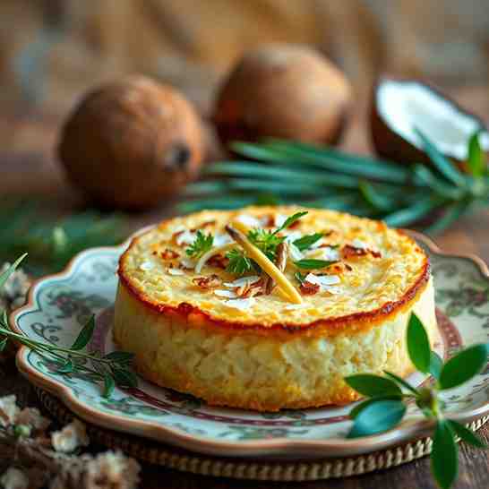 Easy Plant-Based Cassava Bake - Kiribati Coconut Treat